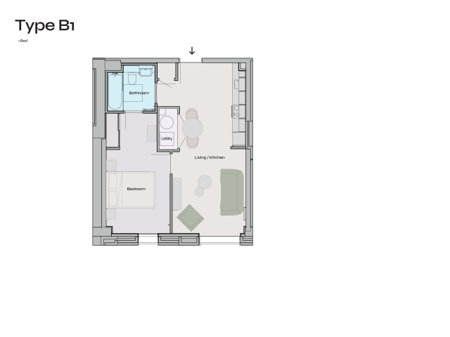1B Floorplan