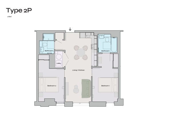 2P Floorplan