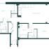 Modern floor plan showcasing 2 bedrooms with ensuite, open kitchen and living area, and spacious utility space.