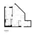 Contemporary Pearl Yard floor plan featuring a spacious bedroom, open-concept living, kitchen, and dining area, accessible shower room, utility space, and ample storage in Bermondsey, 742 sq ft.