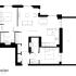 Pearl Yard floor plan featuring 2 elegant bedrooms with ensuite, spacious living and dining area, modern kitchen, utility room, and a large balcony, 858 sq ft.