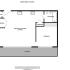 Modern floor plan of ground floor apartment featuring a spacious open-concept entrance, kitchen, lounge area, one bedroom, and a balcony.