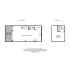 Inviting 2-level floor plan featuring a spacious entrance hall with kitchen, a cozy front garden, and a private upper level bedroom with en suite bathroom.