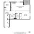 Modern ground floor plan featuring 2 spacious bedrooms, an open kitchen and reception room, a balcony, and 2 bathrooms, offering 704 sq ft of elegant living space.