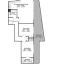 Inviting floor plan of a modern London apartment featuring 2 spacious bedrooms, a bright kitchen/dining room, and a relaxing balcony; total area of 779 sq.ft.