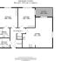 Ground floor plan of a modern apartment featuring 2 bedrooms, spacious kitchen, entrance hall, bathrooms, and a private balcony, covering 846 sq. ft.