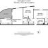 Contemporary ground floor plan with 2 bedrooms, an inviting kitchen and reception room, a generous balcony, and ample storage. Total area of 758 sq ft offering modern living.