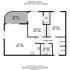 Elegant ground floor 2D layout featuring 2 spacious bedrooms, modern kitchen, inviting entrance hall, and a balcony. Total area of 804 sq. ft, designed for comfort and style.