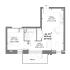 Modern apartment floor plan for Ap. 707 featuring one spacious bedroom, a sleek kitchen, cozy living area, and a charming balcony, totaling 527.75 sq ft.