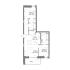 Inviting floor plan featuring 2 spacious bedrooms, a modern kitchen, cozy living area, and a charming balcony.