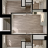 Modern floor plan showcasing two spacious bedrooms, an open living area, a sleek kitchen, and two elegant bathrooms, designed for style and comfort.