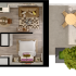Charming floor plan featuring 1 bedroom, cozy living area, modern kitchen, and a spacious outdoor patio with garden.