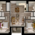 Modern 3D floor plan showcasing a spacious apartment with 2 cozy bedrooms, a stylish living room, and a contemporary kitchen area. Perfect for comfortable urban living.