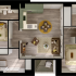 Inviting floor plan showcasing 3 cozy bedrooms, a modern kitchen, and a spacious living area designed for comfort and style.