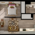 Chic and efficient 1-bedroom apartment floor plan with open-concept living area, cozy dining space, stylish kitchen, and modern bathroom.