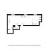Efficient apartment floor plan featuring a cozy bedroom, well-appointed kitchen, and compact bathroom layout.