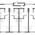 Elegant floor plan showcasing four bedrooms, each with private en-suite bathrooms and cozy workspaces, ideal for comfortable living.