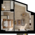 1 Bed Floorplan