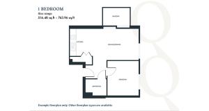 1 bedroom quayside quarter floor plan