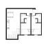 Modern floor plan showcasing 2 spacious bedrooms, a sleek open kitchen, vibrant dining area, and cozy living space.